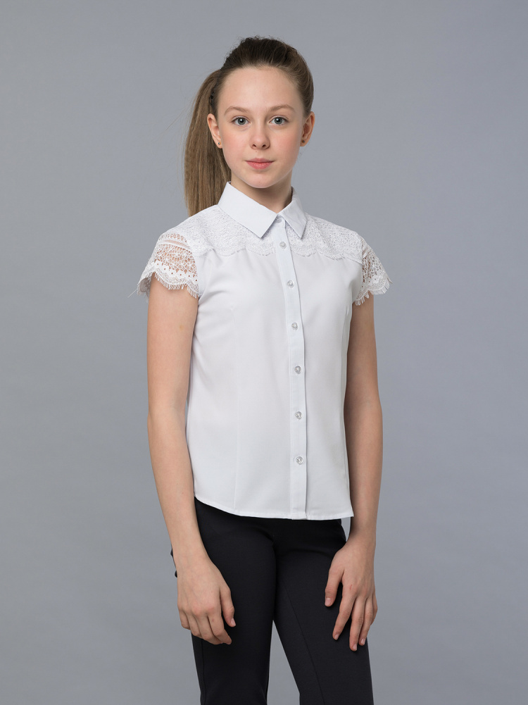 Блузка для девочки с коротким рукавом 728-1