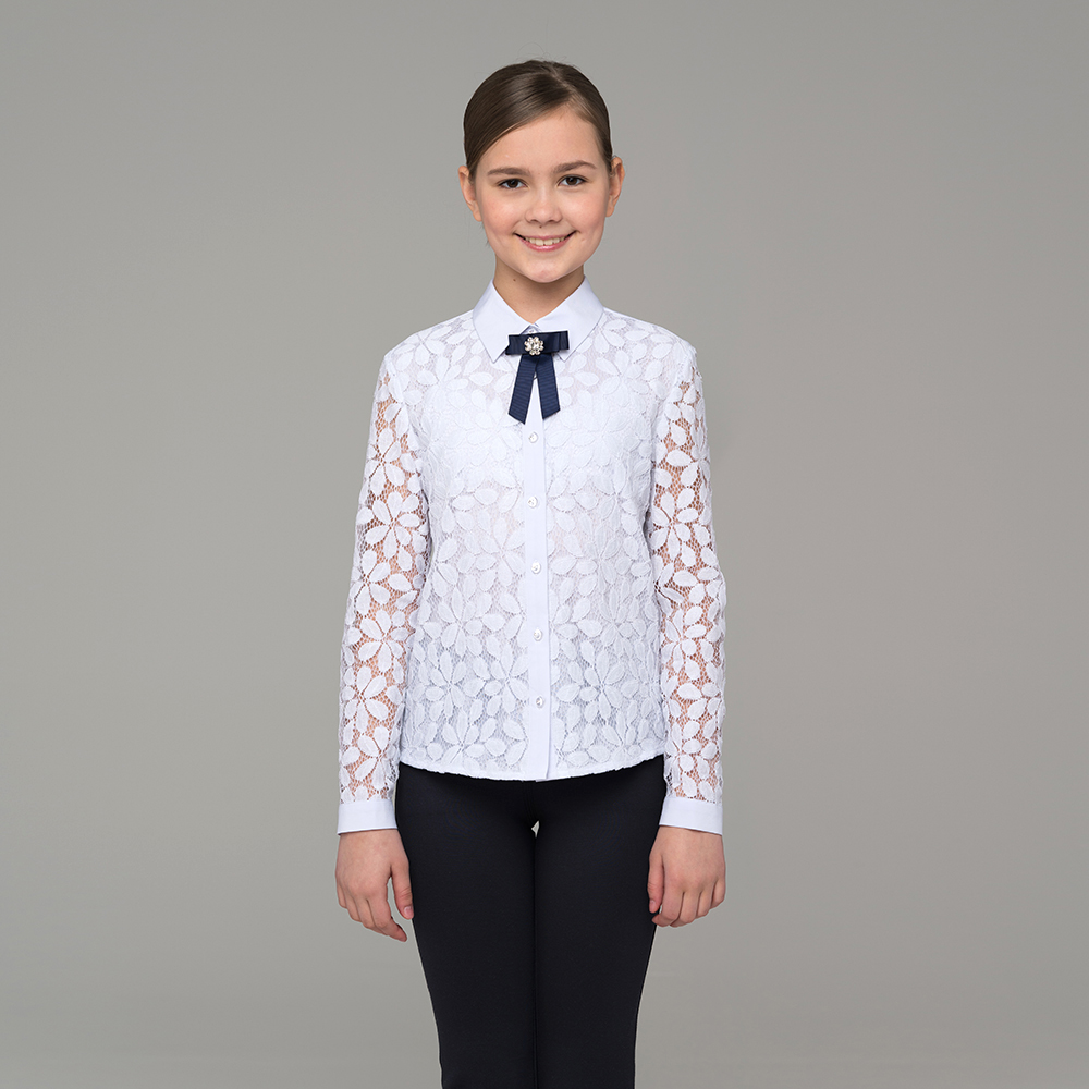 Блузка для девочки с длинным рукавом 673