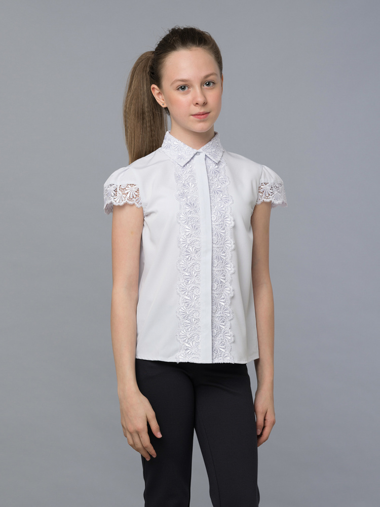 Блузка для девочки с коротким рукавом 729-1