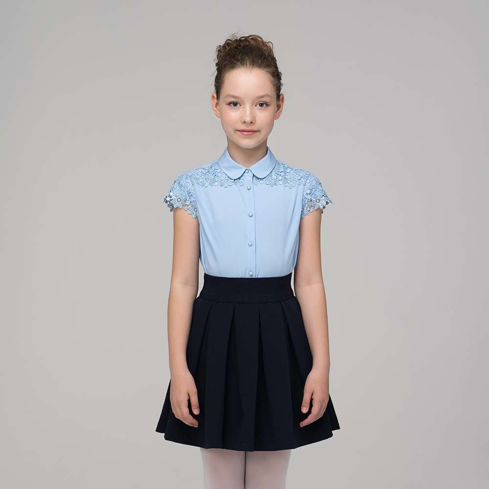 Блузка для девочки с коротким рукавом 290-1