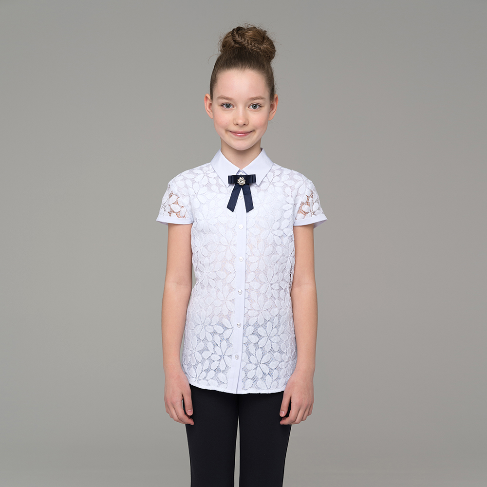 Блузка для девочки с коротким рукавом 673-1