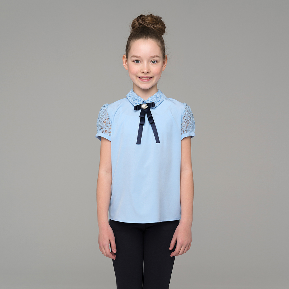 Блузка для девочки с коротким рукавом 523-1