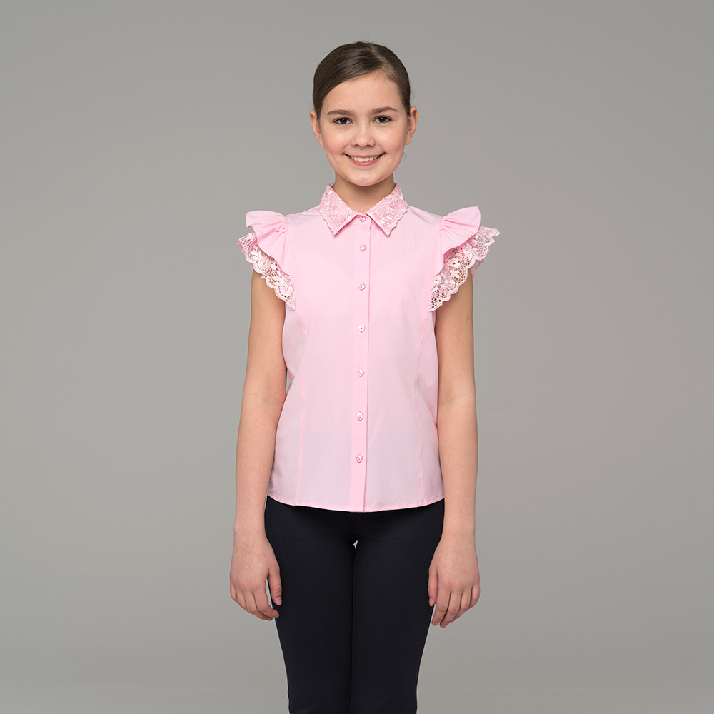 Блузка для девочки с коротким рукавом 662-1
